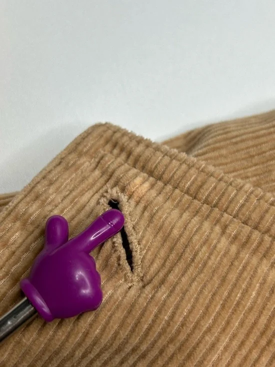 Vintage Gap Jacket Womens Medium Brown Corduroy Peacoat Trench Lined 90s Y2K - Picture 7 of 14